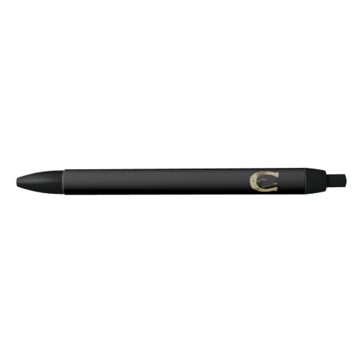 Stylo Noir Golden horseshoe (Devant)