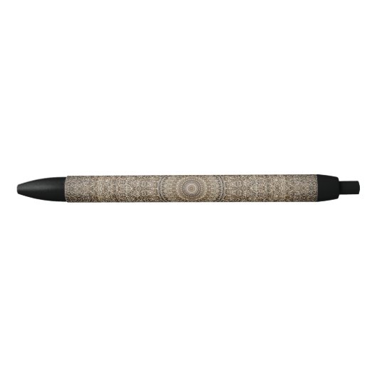 Stylo Noir Golden Mandala (Devant)