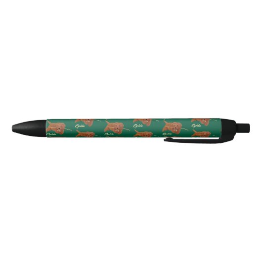 Stylo Noir Goldie Golden Doodle Green (Bas)