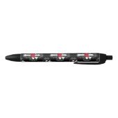 Stylo Noir Goth romantique coeur ailé motif (Bas)