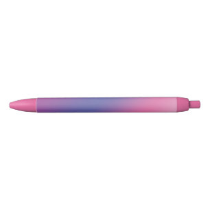 Stylo Noir gradient bleu pourpre rose élégant d'ombre color