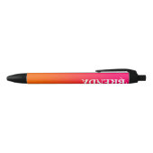 Stylo Noir Gradient rose et orange brillant Personnalisé (Haut)