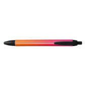 Stylo Noir Gradient rose et orange brillant Personnalisé (Dos)