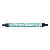 Stylo Noir Grain de bois bleu-vert (Devant)
