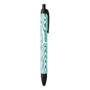 Stylo Noir Grain de bois bleu-vert