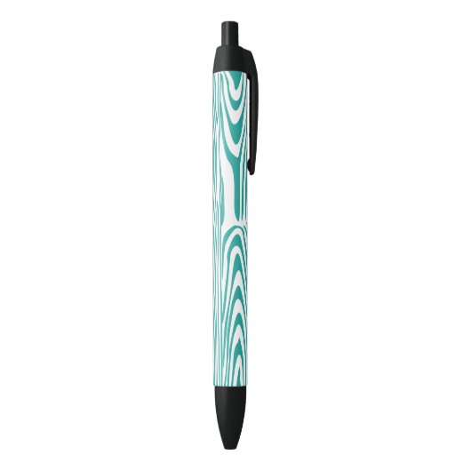 Stylo Noir Grain de bois bleu-vert (Bas (Vertical))