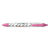 Stylo Noir Graines de pastèque Fruit Vert Rose Noir Nom (Dos)