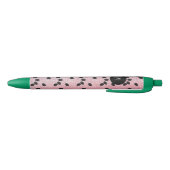 Stylo Noir Graines de pastèque Tranches de fruits Faux strass (Bas)