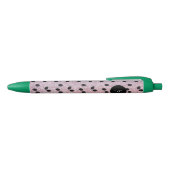 Stylo Noir Graines de pastèque Tranches de fruits Faux strass (Haut)