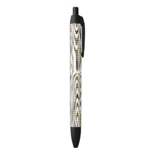 Stylo Noir Graines Or Et Noir Et Grains Blanc
