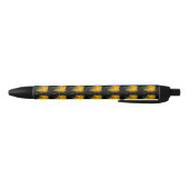 Stylo Noir Grand Rose Jaune (Bas)