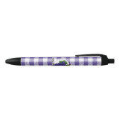 Stylo Noir Grape on Violet Plaid (Haut)