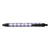 Stylo Noir Grape on Violet Plaid (Dos)