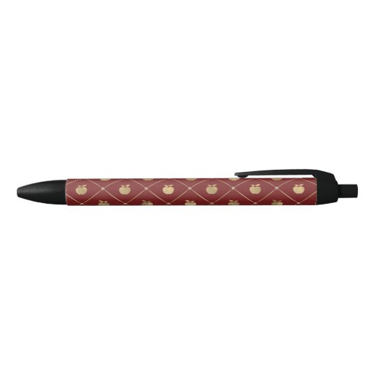 Stylo Noir Graphique de fruits Apple moderne (Haut)