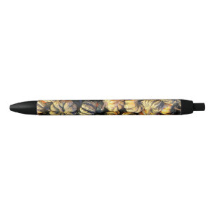 Stylo Noir Grappes de citrouilles rayées