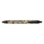 Stylo Noir Grappes de citrouilles rayées (Dos)
