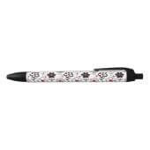 Stylo Noir Gras motifs floraux délice (Haut)