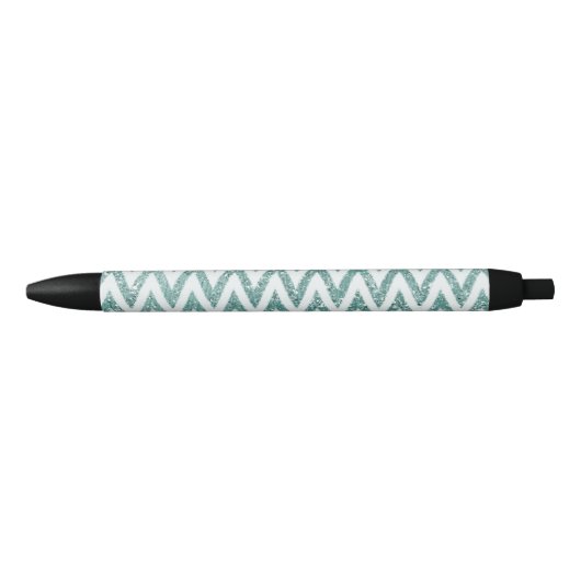 Stylo Noir Gratuit Vert Blanc Chevron Stripes Noël (Devant)