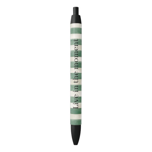 Stylo Noir Green Cream Stripes Christmas (devant Vertical)