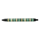 Stylo Noir Green Gold Shamrock St. Patrick's Day Stripes (Devant)