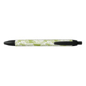 Stylo Noir Green Palm Feuille Rainforest Motif (Dos)
