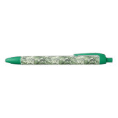 Stylo Noir Green Tropical Palm Feuille Motif (Haut)