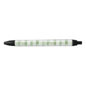 Stylo Noir Green White Plaid Stripes (Devant)