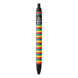 Stylo Noir Grenade Drapeau mignon Patriotique