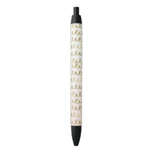 Stylo Noir Gribouillis de pêche d'or