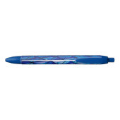 Stylo Noir grille d'angle bleu (Dos)
