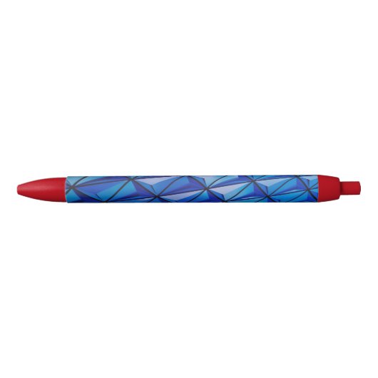 Stylo Noir grille d'angle bleu (Devant)