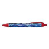 Stylo Noir grille d'angle bleu (Haut)