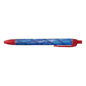 Stylo Noir grille d'angle bleu (Bas)