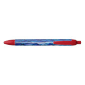 Stylo Noir grille d'angle bleu (Dos)
