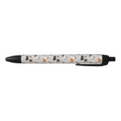 Stylo Noir Gris Motif de Corgi (Bas)