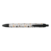 Stylo Noir Gris Motif de Corgi (Dos)