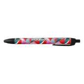 Stylo Noir gris rouge chic abstrait (Bas)