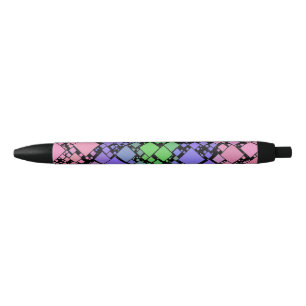 Stylo Noir Groovy Boho Rétro Mod Géométrique Fierté Trigender