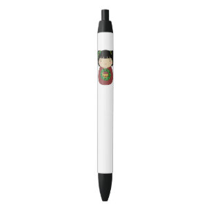 Stylo Noir Guirlande de Noël de Kokeshi