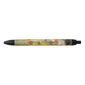 Stylo Noir Gustav Klimt – Le Baiser – Texte personnalisé (Devant)
