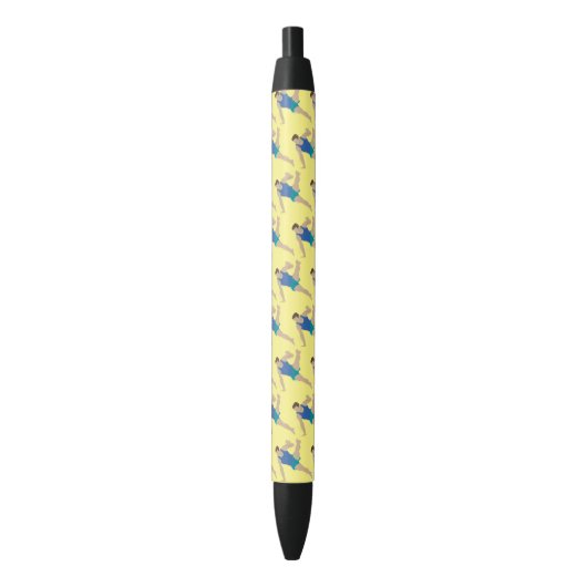 Stylo Noir Gymnaste masculin (devant Vertical)