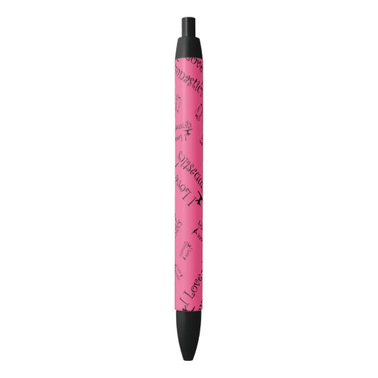 Stylo Noir Gymnastique d'amour du rose I (devant Vertical)