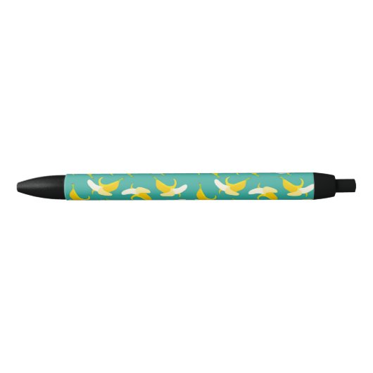 Stylo Noir Half peeled banana seamless pattern - Tropical fru (Devant)