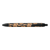 Stylo Noir Halloween citrouille motif noir orange mignon (Dos)