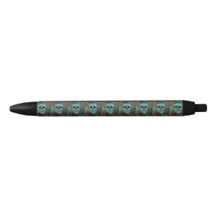 Stylo Noir Halloween Hippie Skull Thunder_cove