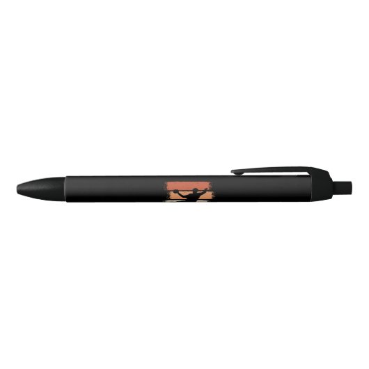 Stylo Noir Handball Player Retro (Haut)