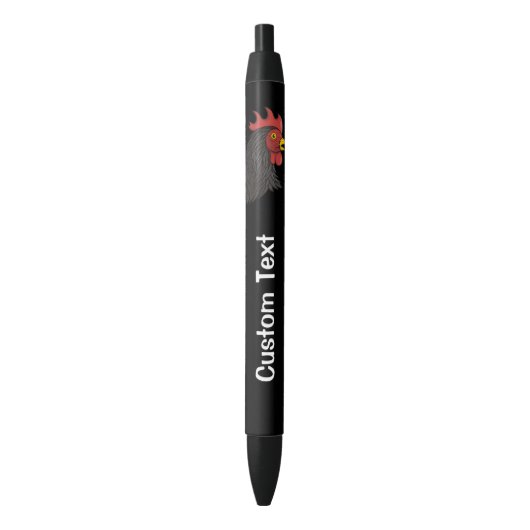 Stylo Noir Head de Black Rooster (devant Vertical)