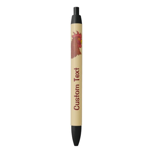 Stylo Noir Head des Rooster (devant Vertical)