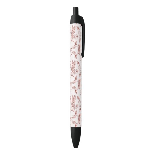 Stylo Noir Heureuse Sainte-Valentin (Bas (Vertical))