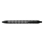 Stylo Noir Hexagramme unicoural blanc tombé (Dos)